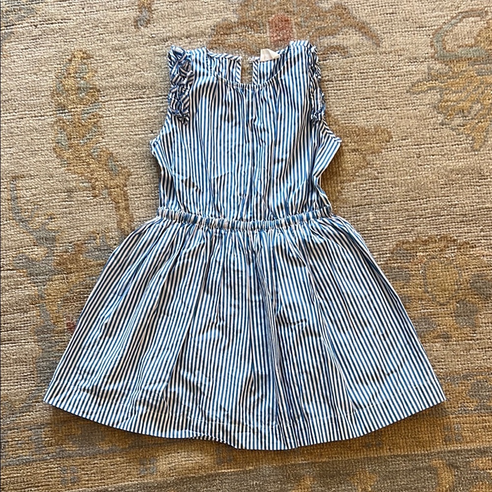 Crew cuts Blue Striped Kids Dress size 7